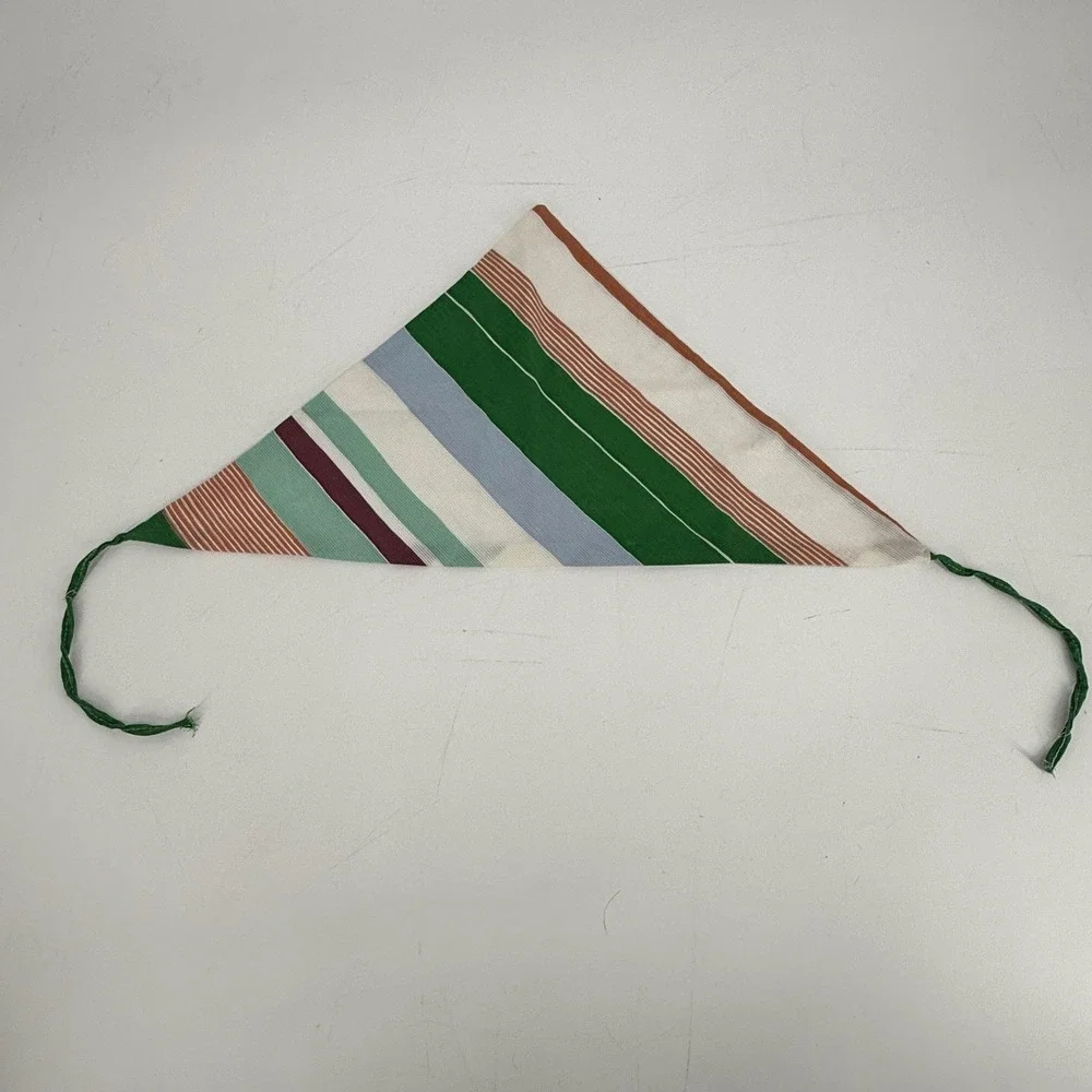 Lot of 3 Vintage 60s/70s Triangle Head Scarves Bandanas Polka Dot Striped Print
